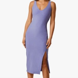 🌟40% OFF SALE NWT Beyond Yoga Spacedye Inspire Midi Dress Periwinkle Heather